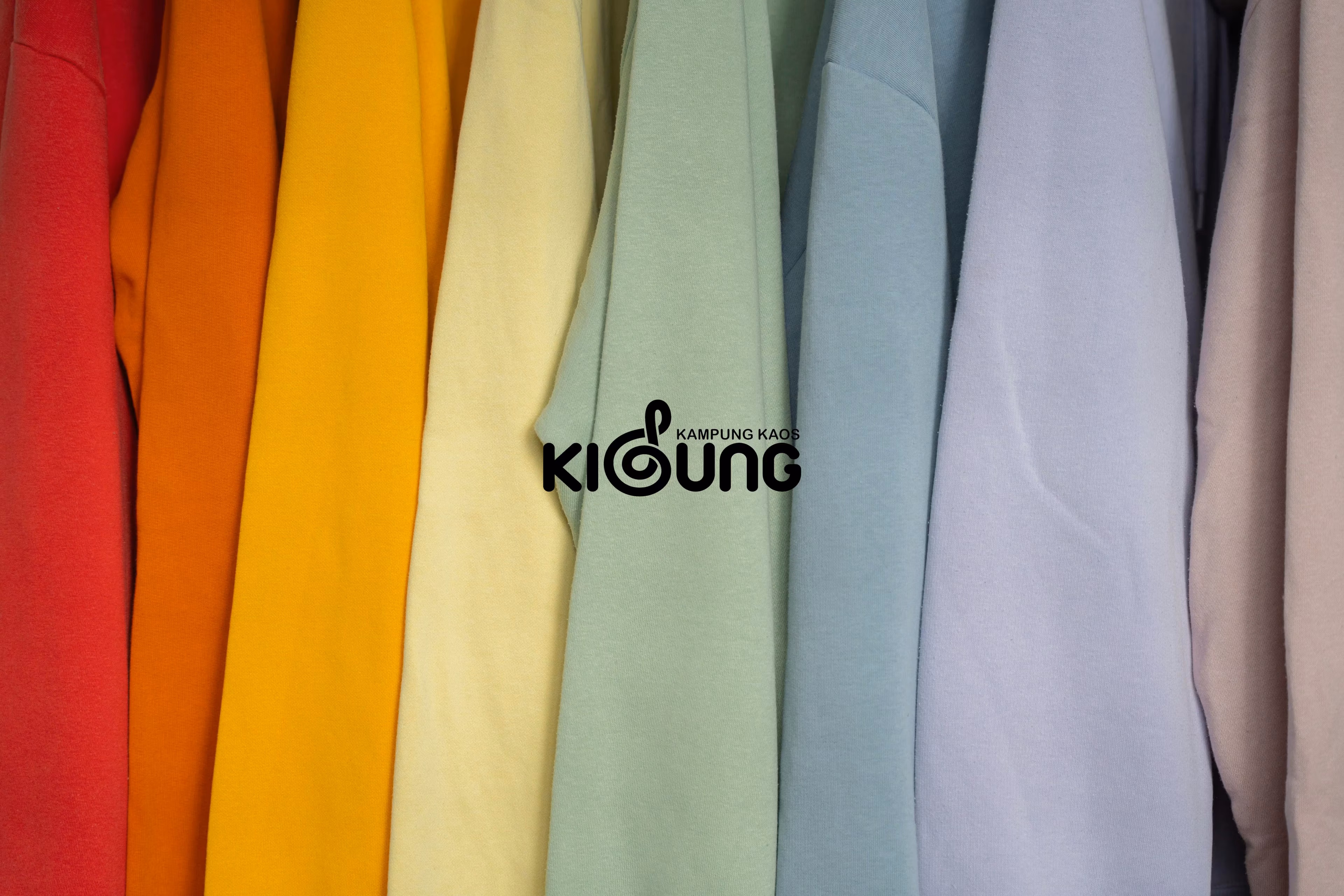 Assortment of colorful t-shirts